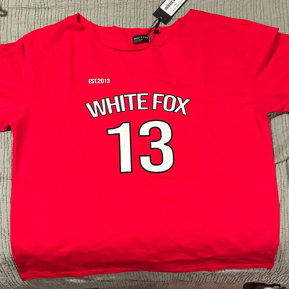 White Fox Boutique Vibrant Red Short Sleeve Tee